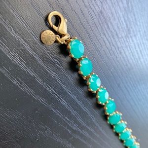 Jcrew teal and gold bracelet